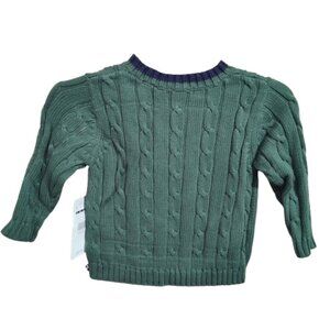 Just Friends Y2K Boy's Green Sweater 100% Cotton Size 2T